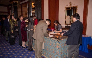 Guests are registering for the event