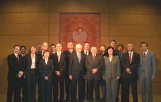 Joint photo of the Delegation at the Polish Embassy, Apr 14, 2008